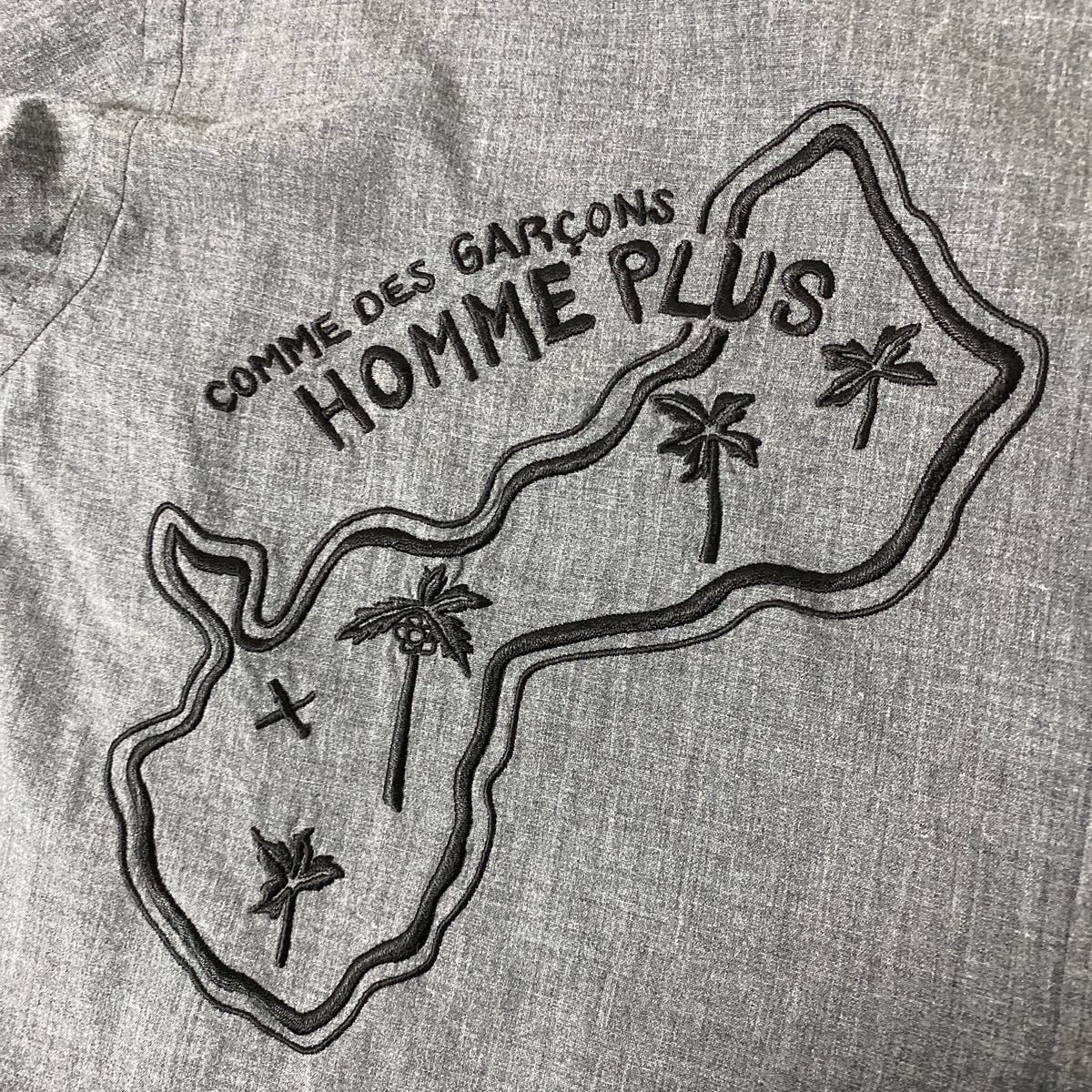 美品AD 2013 COMME des GARCONS HOMME PLUS ポリ ロゴ 刺繍 シャツ S コムデギャルソン オム ピュリウス shirt アーカイブの画像6