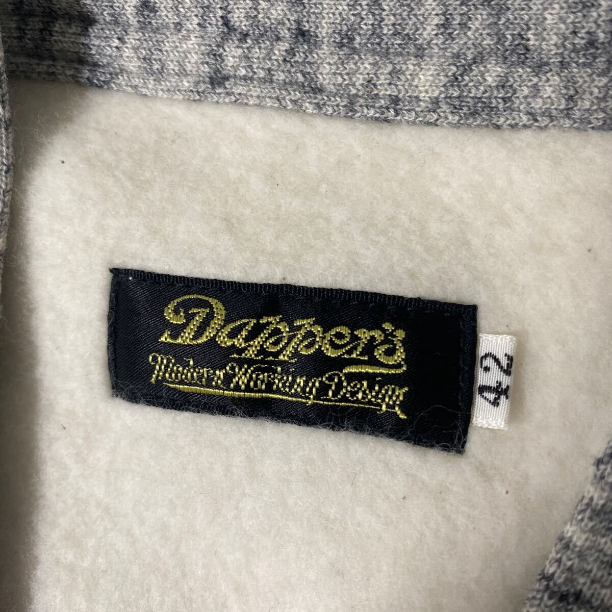 新品未使用品 dappers ヘビー スウェット カーディガン 42 ダッパーズ 2tone 2 トーン_画像5