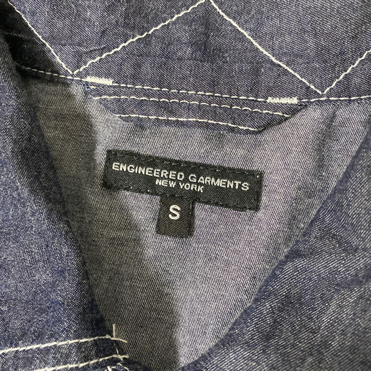 美品 Engineered Garments army denim shirt S エンジニアード ガーメンツ アーミー ワーク シャツ ジャケットの画像5