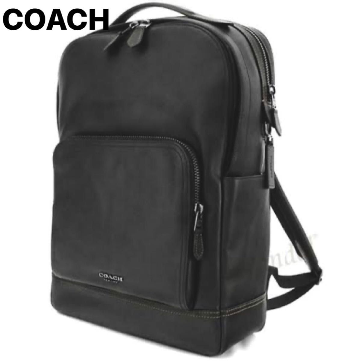 コーチ メンズ COACH グラハム スムース カーフ レザー バックパック リュック 美品