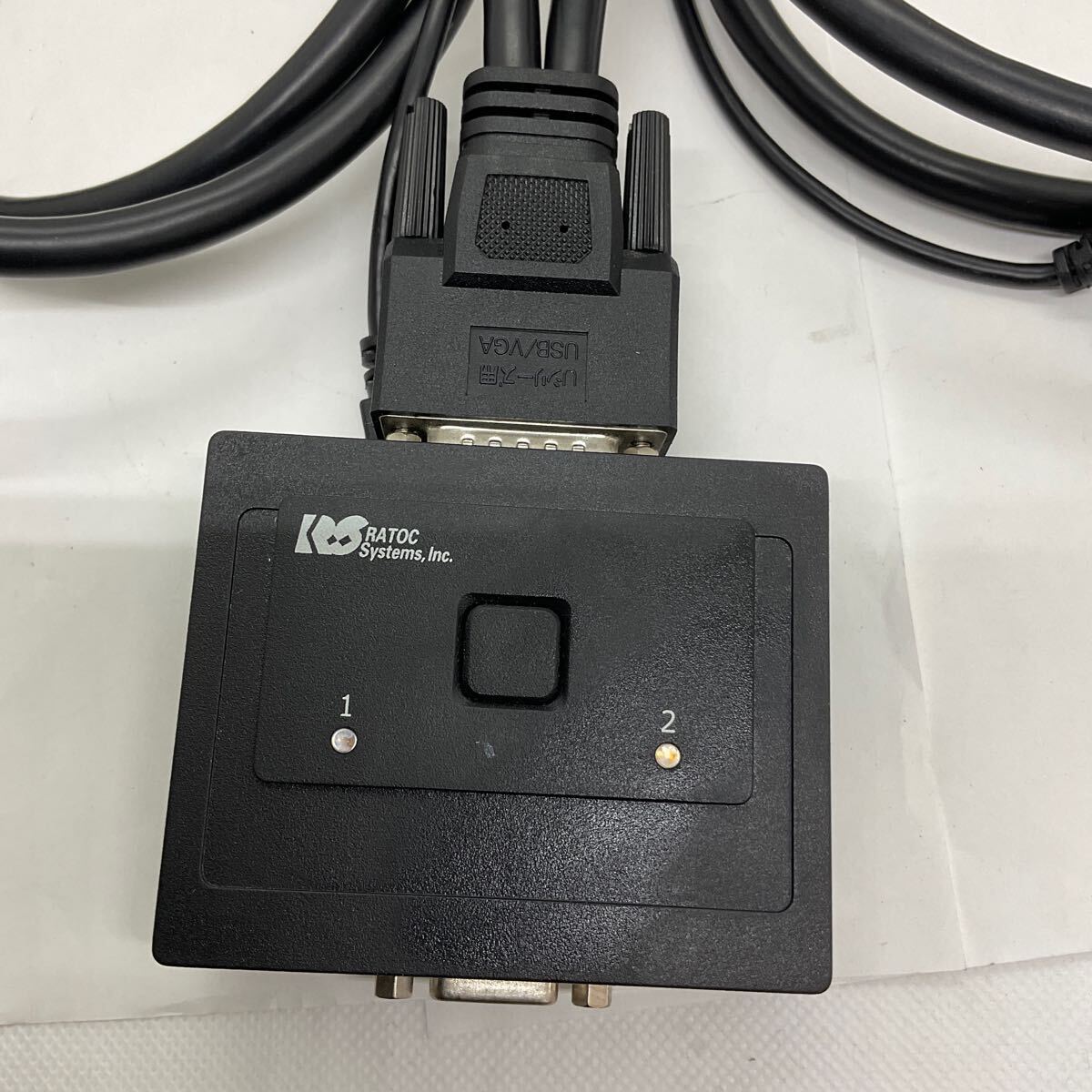 ◎(D485) ラトック USB接続・VGA専用パソコン自動切換器(PC2台用) REX-230U 中古_画像2