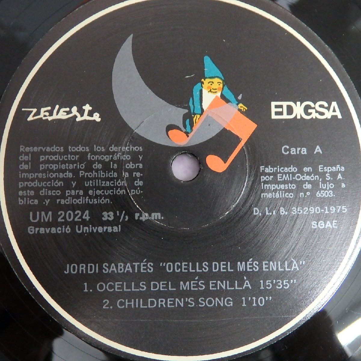 LPレコード Jordi Sabates Ocells Del Mes Enlla UM2024 スペインの画像3