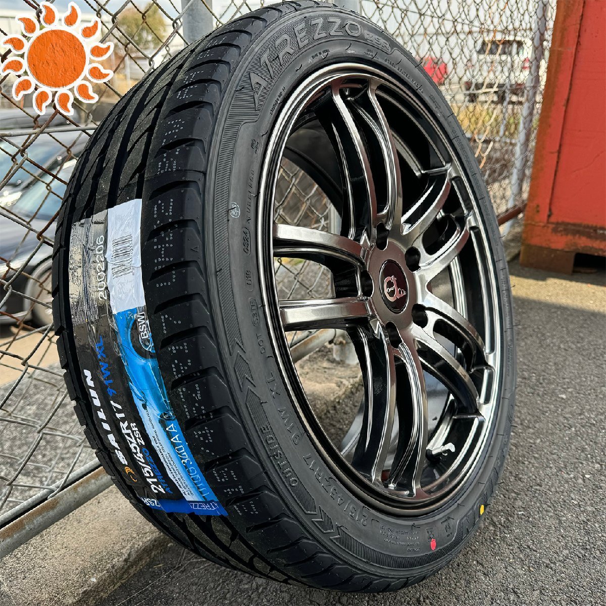 夏タイヤセット プリウス 30系 50系 ウィッシュ ホイール タイヤ 17インチ 当社特選タイヤ 215/45R17 タイヤホイール 4本セット 1台分_画像8