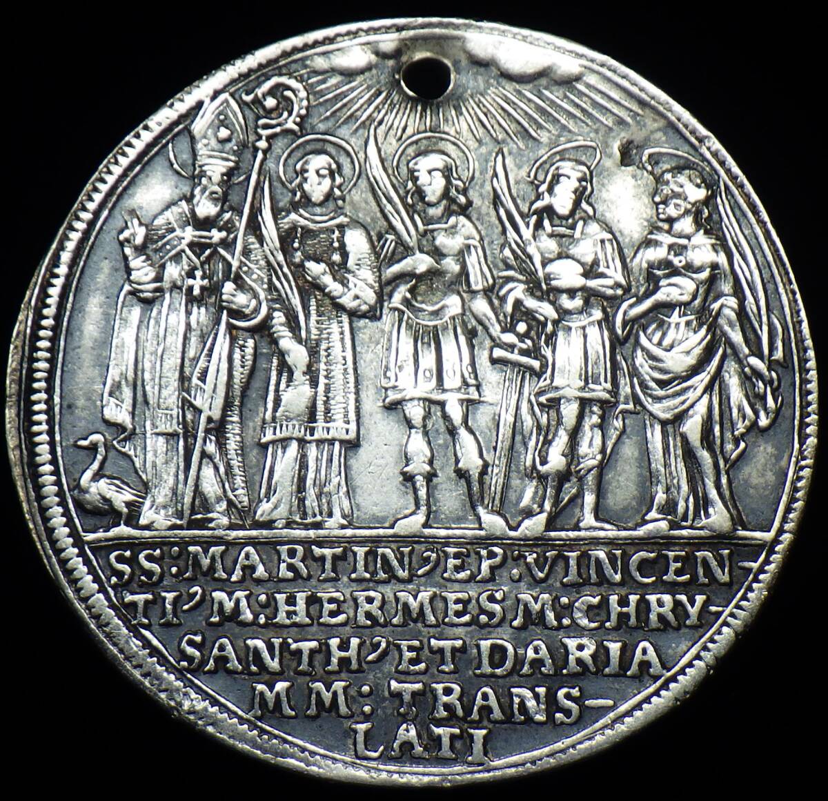 1682年 オーストリア ザルツブルク大司教領 ザルツブルク11世紀記念 1/2ターラー銀貨の画像2