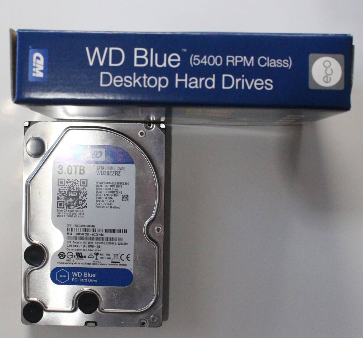 WD30EZRZ （WD30EZRZ-RT） ［WD Blue 5400 RPM Class 3TB］ ジャンク扱い_画像4