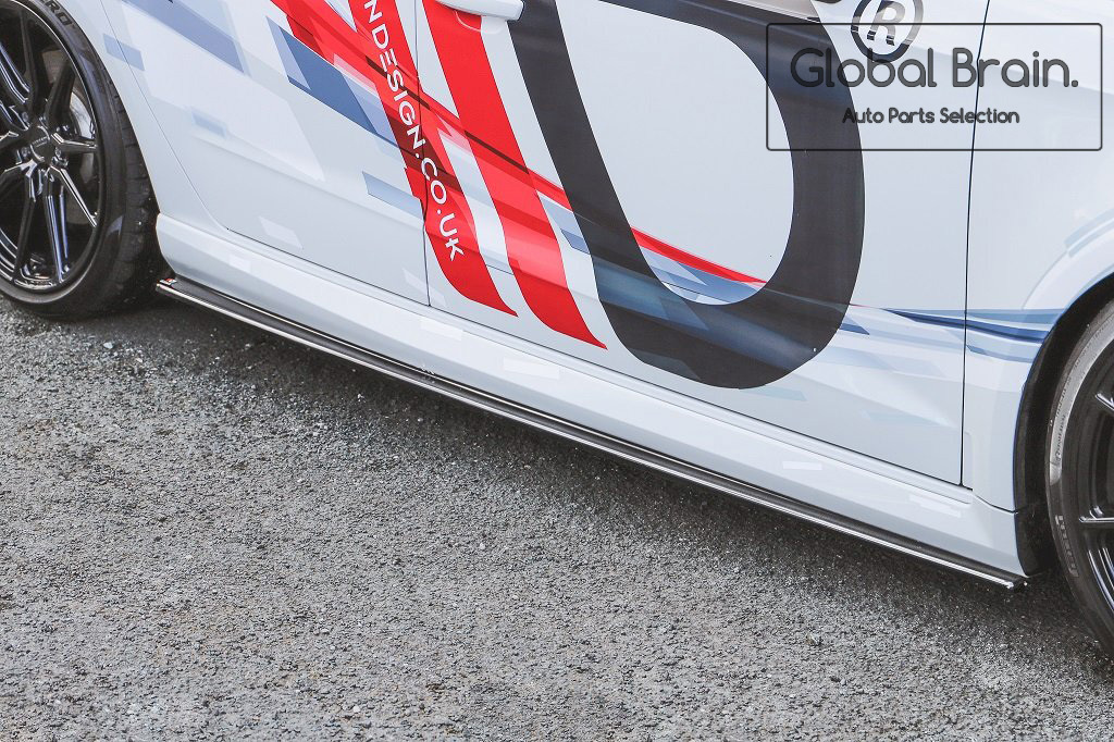 即納 2018- アウディ RS3 8V 後期 スポーツバック サイド スカート カバー スポイラー / サイド スプリッター ディフューザー バンパー_画像3