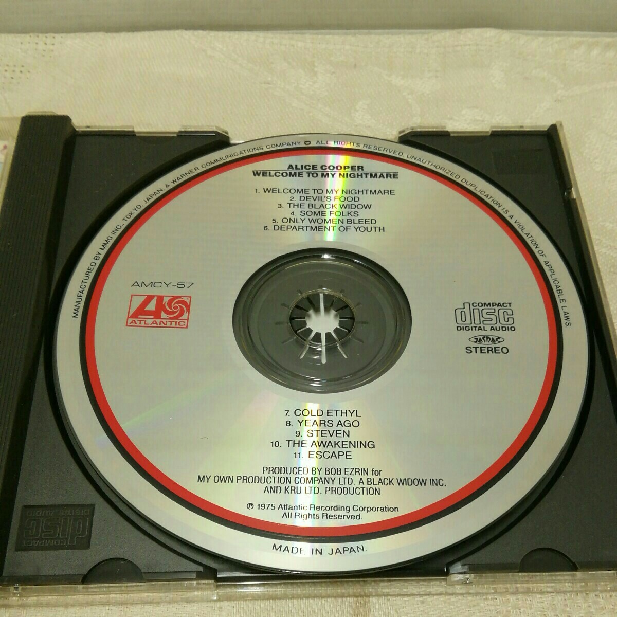 g_t T027 CD “アトランティック　CD 洋楽　「アリスクーパー　悪夢へようこそ」ケース付き“_画像4