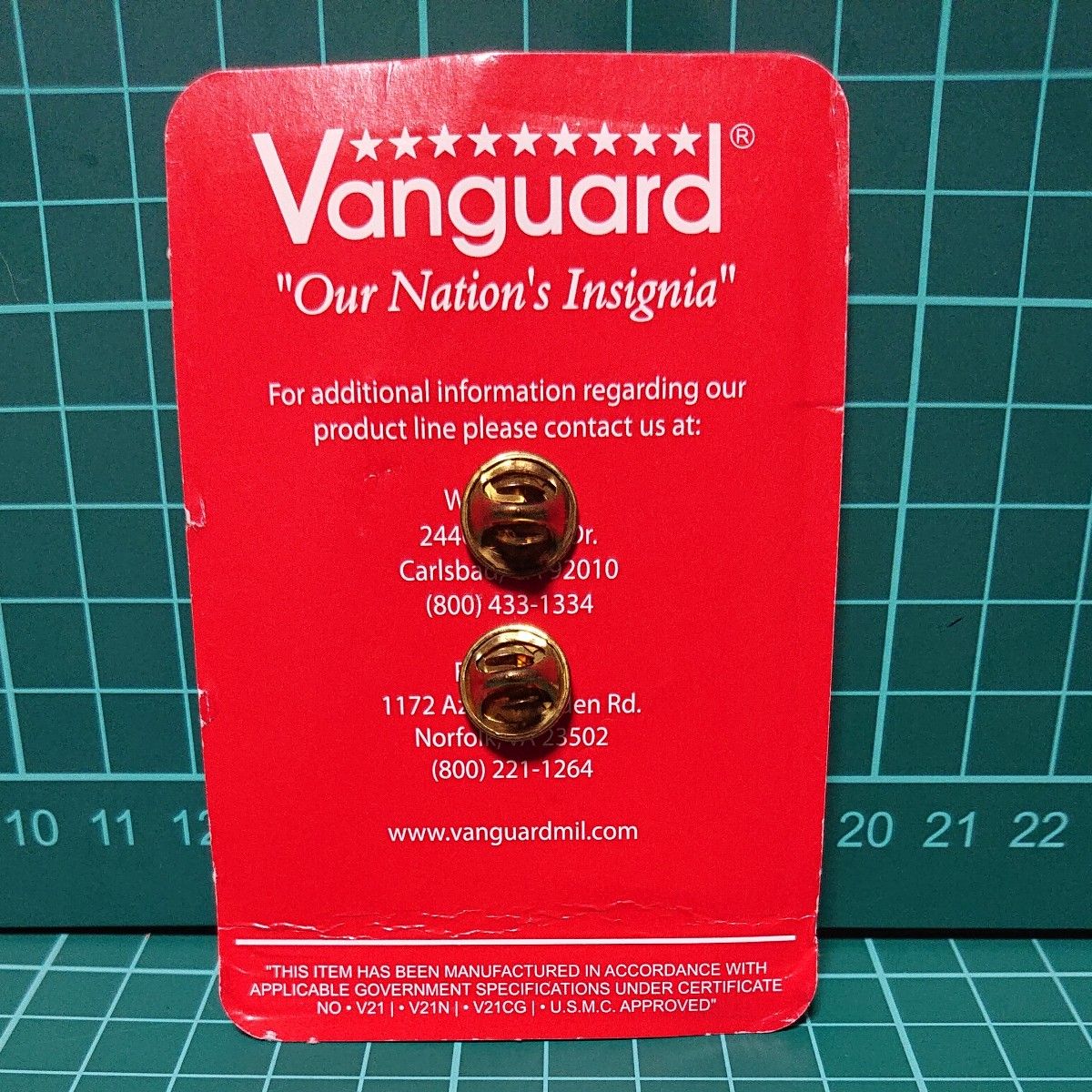 Vanguard  US NAVY   ピンバッジ