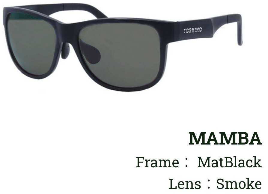  new goods TORHINO( Try no) MAMBA man ba mat black / smoked polarized light sunglasses sunglasses 