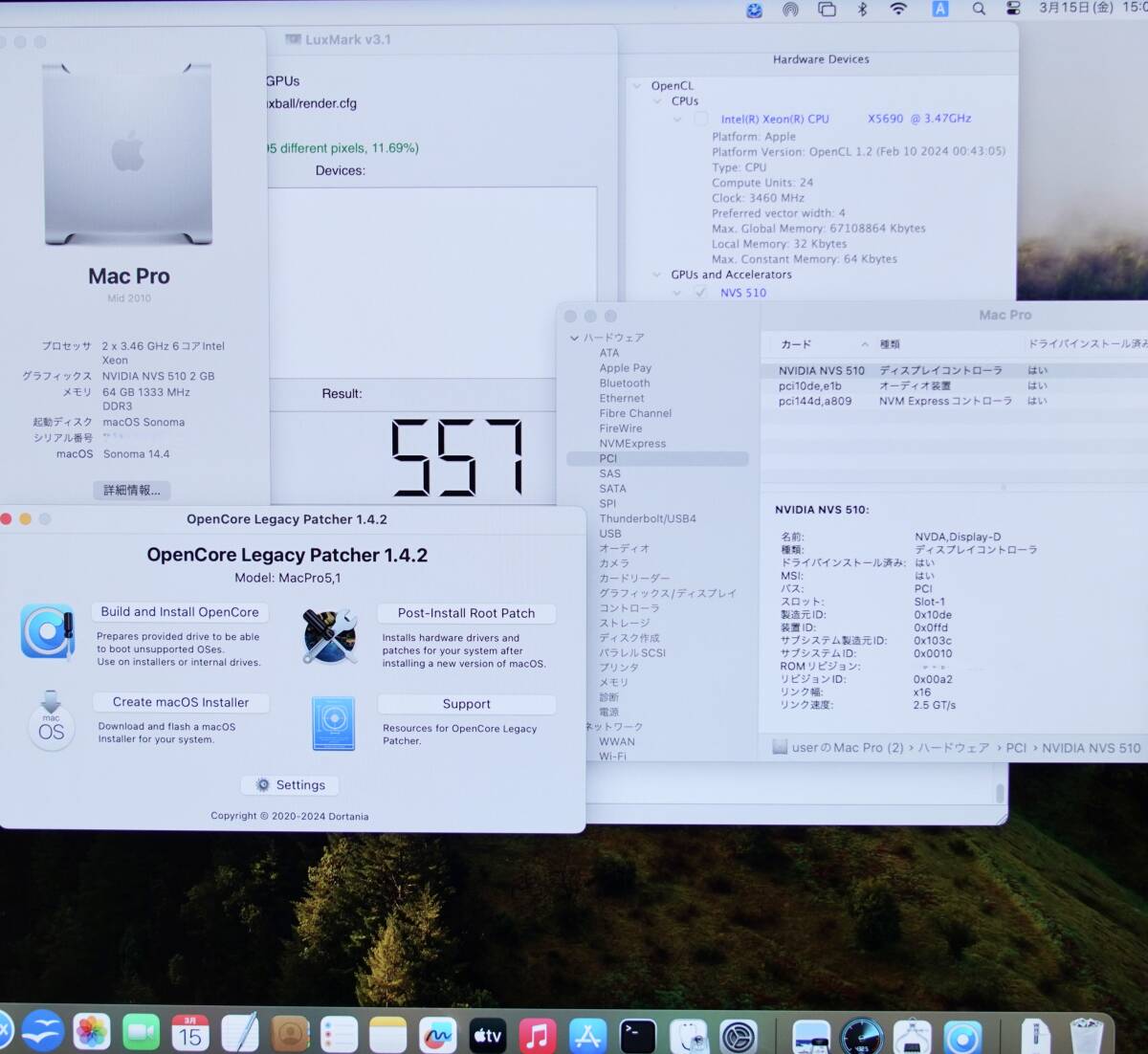 希少！nVIDIA Quadro NVS 510 GDDR3 2GB 4K@60Hz・Metal対応 ベースクロック797MHz 2009-2012MacPro 最新macOS Sonoma14.5まで対応_最新macOS Sonoma14.4