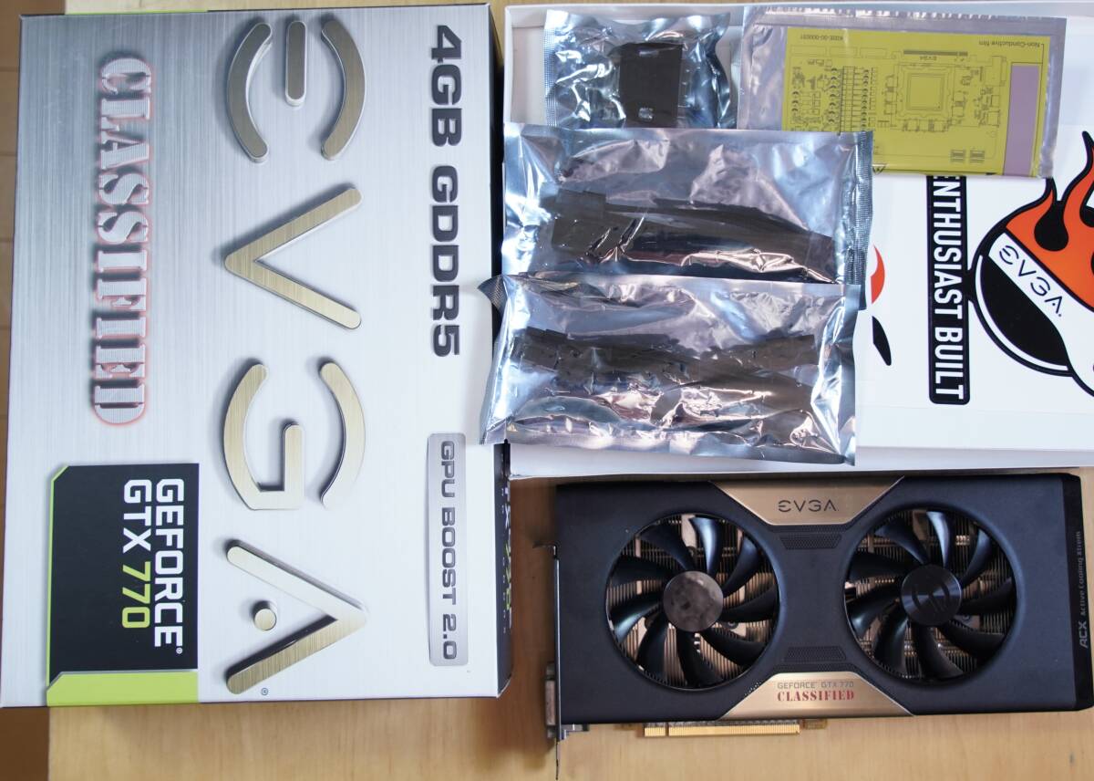 高性能！EVGA CLASSIFIED GTX770 GDDR5 4GB 4K・Metal対応 ベースクロック1156MHz 2009-2012MacPro 最新macOS Sonoma14.4.1まで対応_EVGA CLASSIFIED GTX770 4GB macEFI