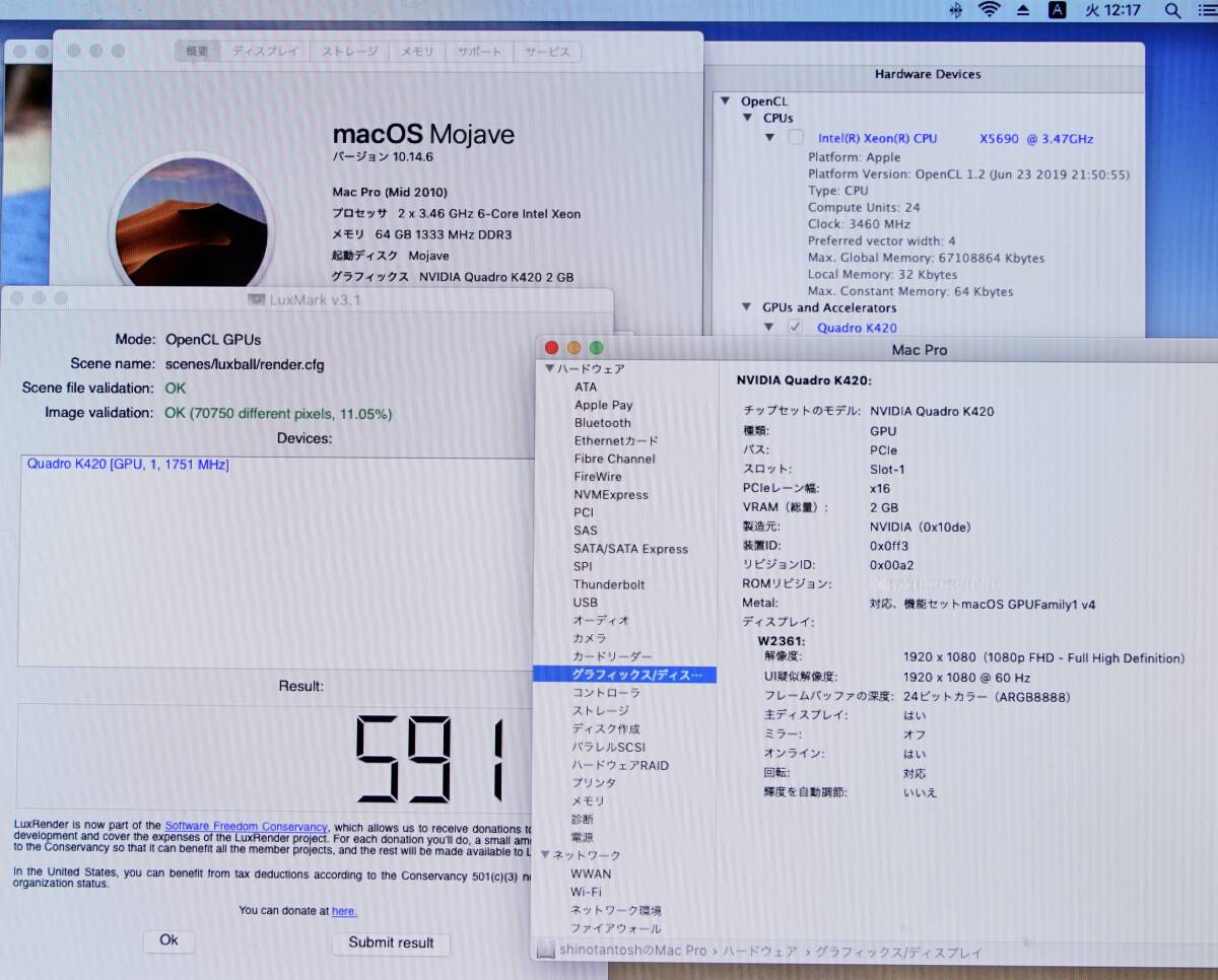 nVIDIA Quadro K420 GDDR3 2GB 4K@60Hz・Metal対応 ベースクロック876MHz 2009-2012MacPro 最新macOS Sonoma14.4.1まで対応_macOS Mojave
