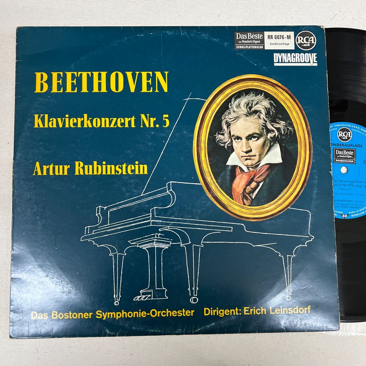 LP 独RCA ルービンシュタイン ベートーヴェン：ピアノ協奏曲第五番「皇帝」　ラインスドルフ指揮_画像1