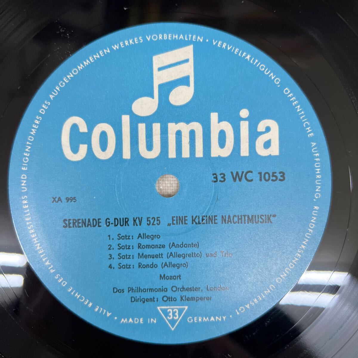 LP 独Columbia10インチフラット盤　クレンペラー　アイネ・クライネ・ナハトムジーク　ヘンデル　合奏協奏曲 Op6No4_画像4