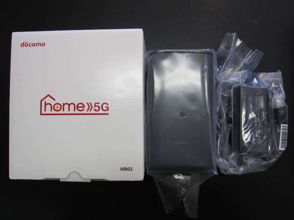 【新品未使用】 docomo ドコモ home 5G HR02 5G対応 ホームルーター Wi-Fi ダークグレー 制限○ ③_画像1