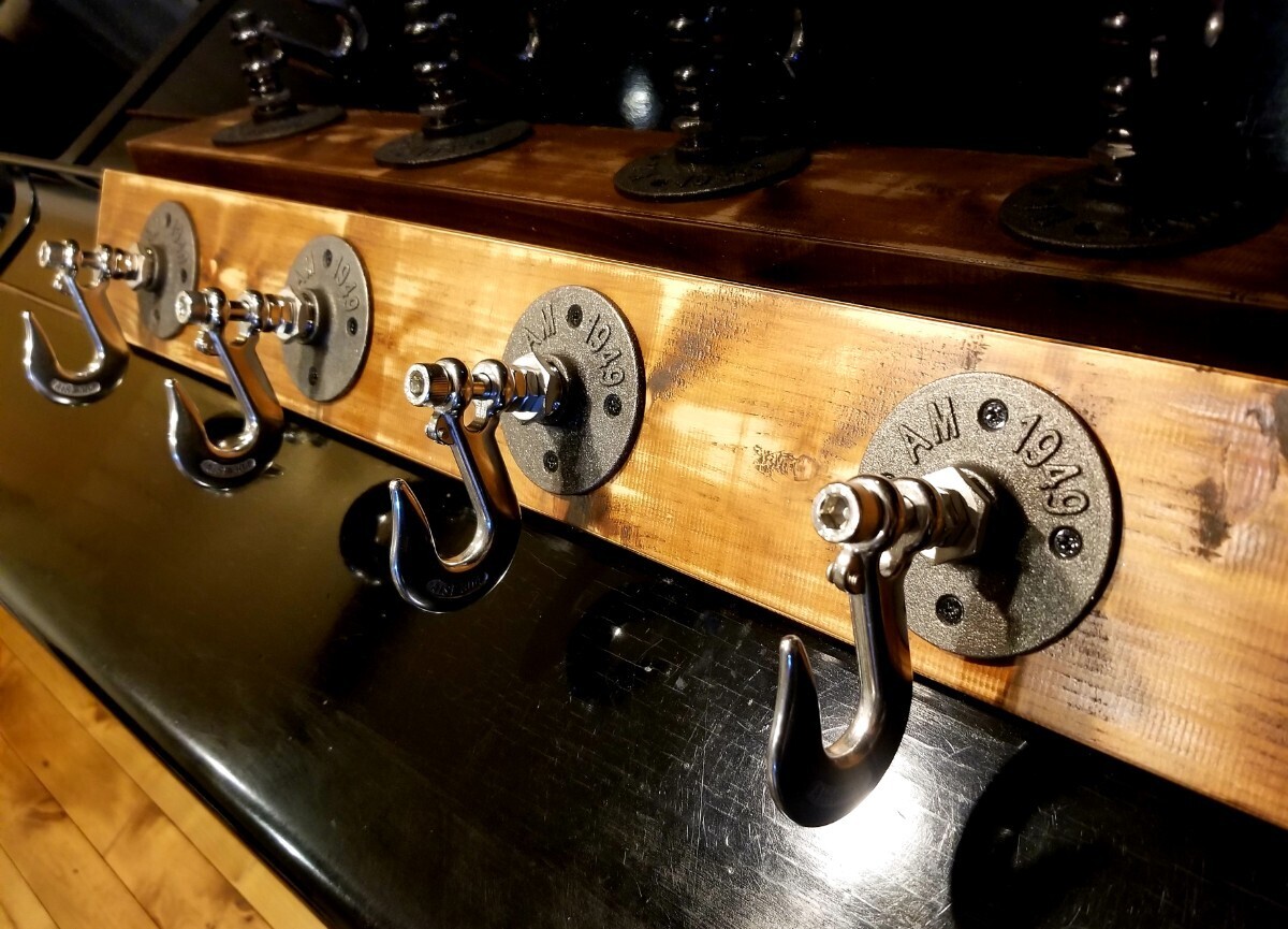 VINTAGE INDUSTRIAL WALL HANGER 4 HOOKS ビンテージ インダストリアル ウォールハンガー ウォールフック ステンレス アイアン インテリア_画像2