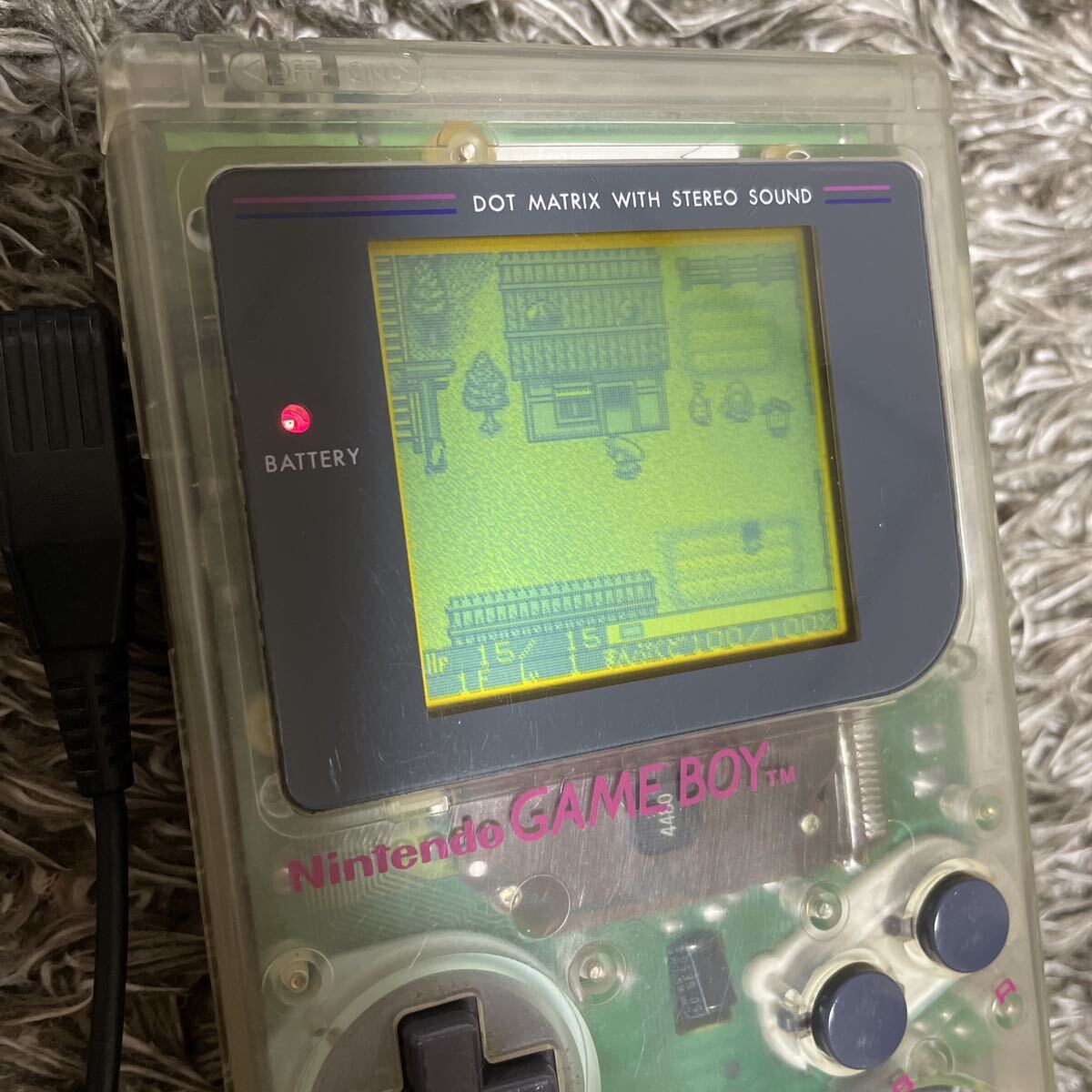 DMG-01 GAMEBOY Nintendo クリア スケルトン ゲームボーイ 充電式アダプタ付_画像10