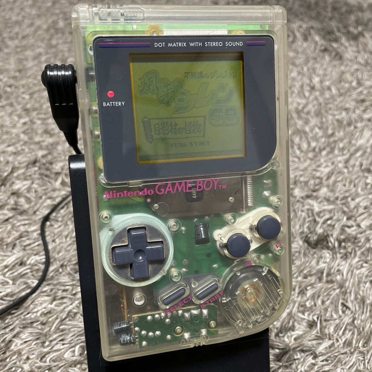 DMG-01 GAMEBOY Nintendo クリア スケルトン ゲームボーイ 充電式アダプタ付_画像9
