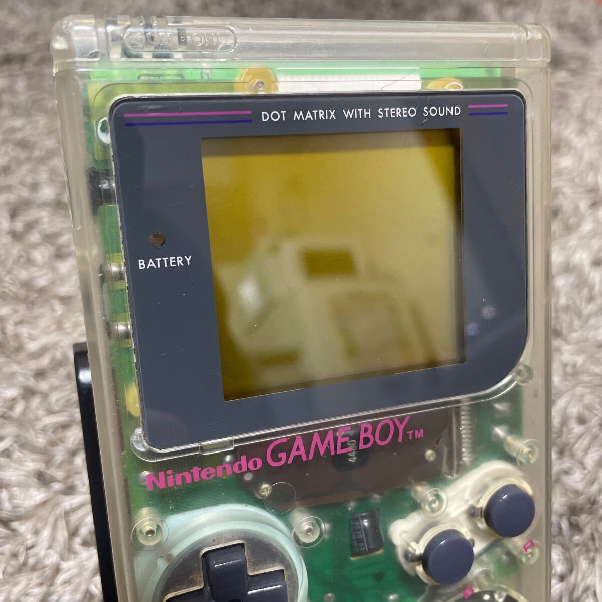DMG-01 GAMEBOY Nintendo クリア スケルトン ゲームボーイ 充電式アダプタ付_画像2
