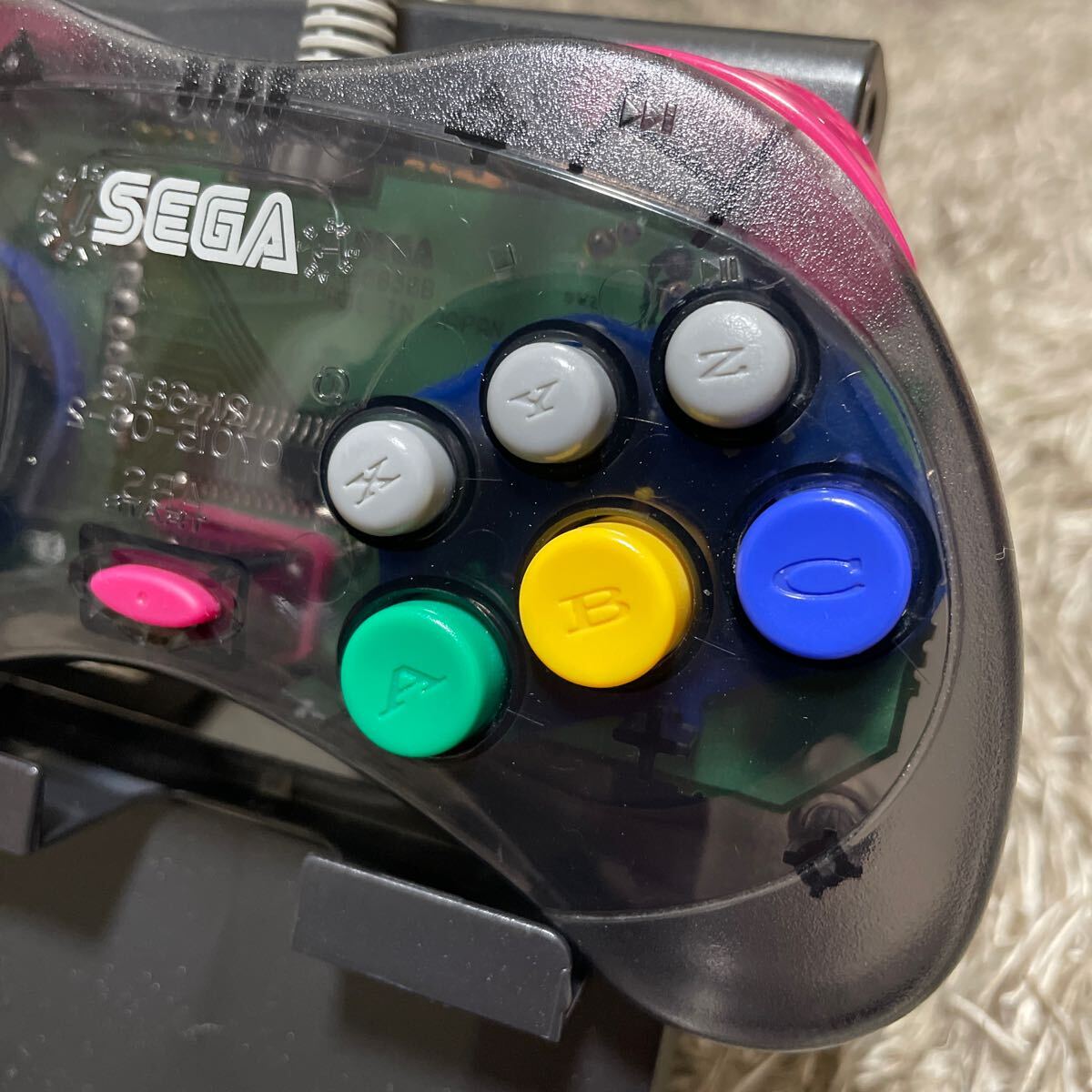 HSS-0101 SEGA SATURN セガサターン クールパッド コントローラー スケルトン クリアの画像3