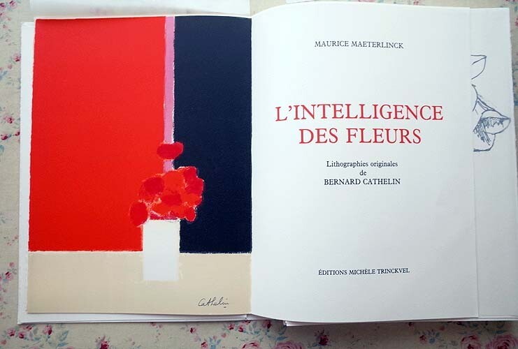 72133/ベルナール・カトラン オリジナル・リトグラフ 40点付き Maeterlinck L'Intelligence des Fleurs 325部発行 サイン入り 函入りの画像4