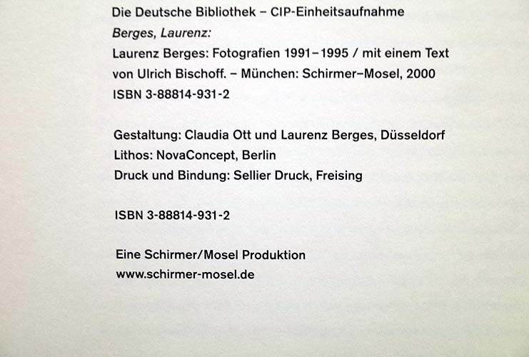 46127/ローレンツ・ベルゲス 写真展 Laurenz Berges Fotogerafien 1991-1995 Schirmer/Mosel 2000年 初版 ドイツ現代美術 写真集_画像6