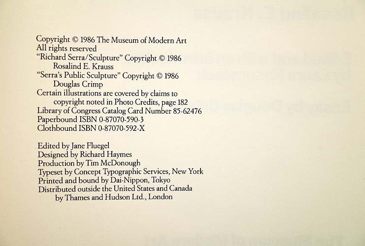 13893/リチャード・セラ Richard Serra Sculpture 彫刻展 1986年 Museum of Modern Artの画像6