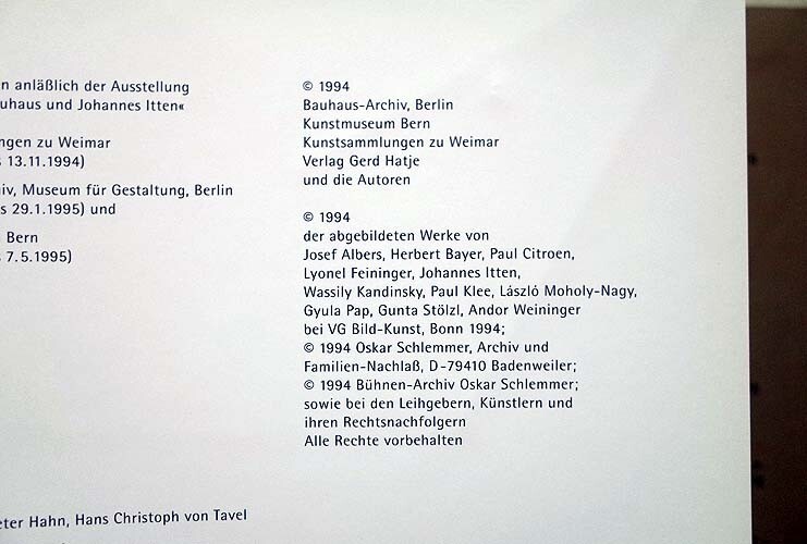 45958/初期バウハウスとヨハネス・イッテン展 Das Fruhe Bauhaus und Johannes Itten 1994年 パウル・クレー グロピウス カンディンスキー