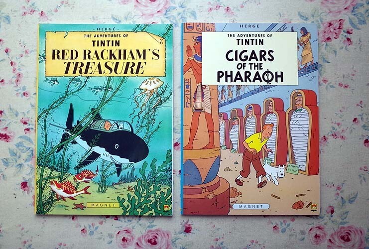 45832/タンタンの冒険旅行 5冊セット エルジェ Herge The Adventures of Tintin A Magnet Book 漫画 コミックブック The Blue Lotusの画像6
