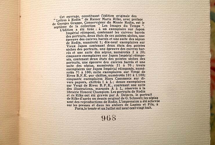 46314/ロダンの手紙 挿画本 銅版画 7点収録 Lettres a Rodin Rainer Maria Rilke 1100部発行 1928年 函入 Antonin Delzers Gustav Schneeli_画像10