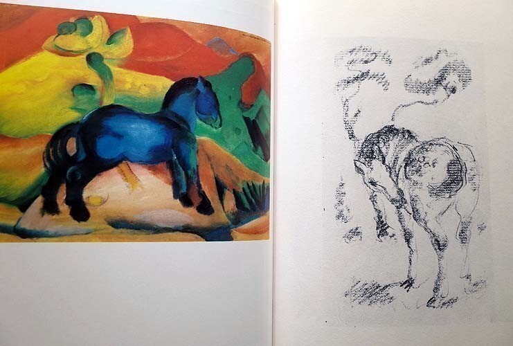 51079/洋書 Franz Marc フランツ・マルク 画集 作品集 Felicitas Tobien 1982年 Berghaus 絵画 素描 版画_画像8