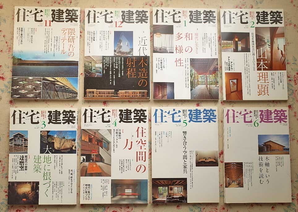 51573/雑誌 住宅建築 24冊セット 建築資料研究社 林雅子 田中敏薄 吉田桂二 隈研吾 山本理顕 木造住宅 石山修武 村野藤吾 原広司 堀部安嗣_画像4