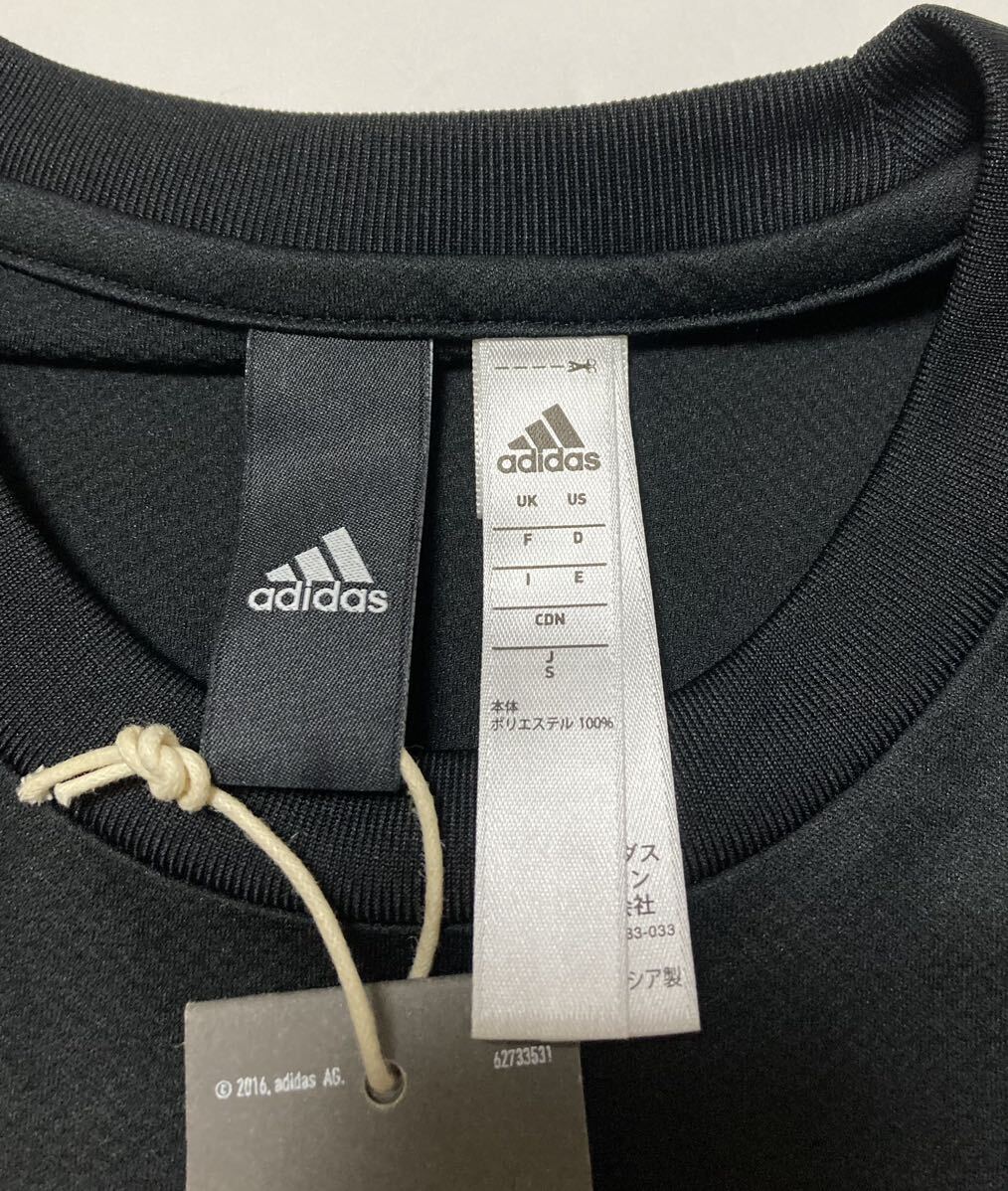 新品 adidas アディダス Sトレーニングシャツ tシャツ TEE 半袖 プラクティスシャツ ブラック 黒 未使用の画像8