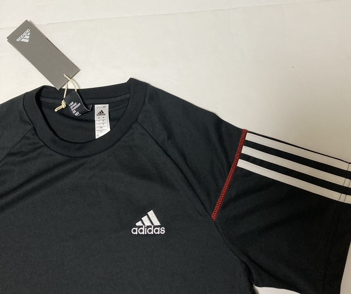 新品 adidas アディダス Sトレーニングシャツ tシャツ TEE 半袖 プラクティスシャツ ブラック 黒 未使用の画像2