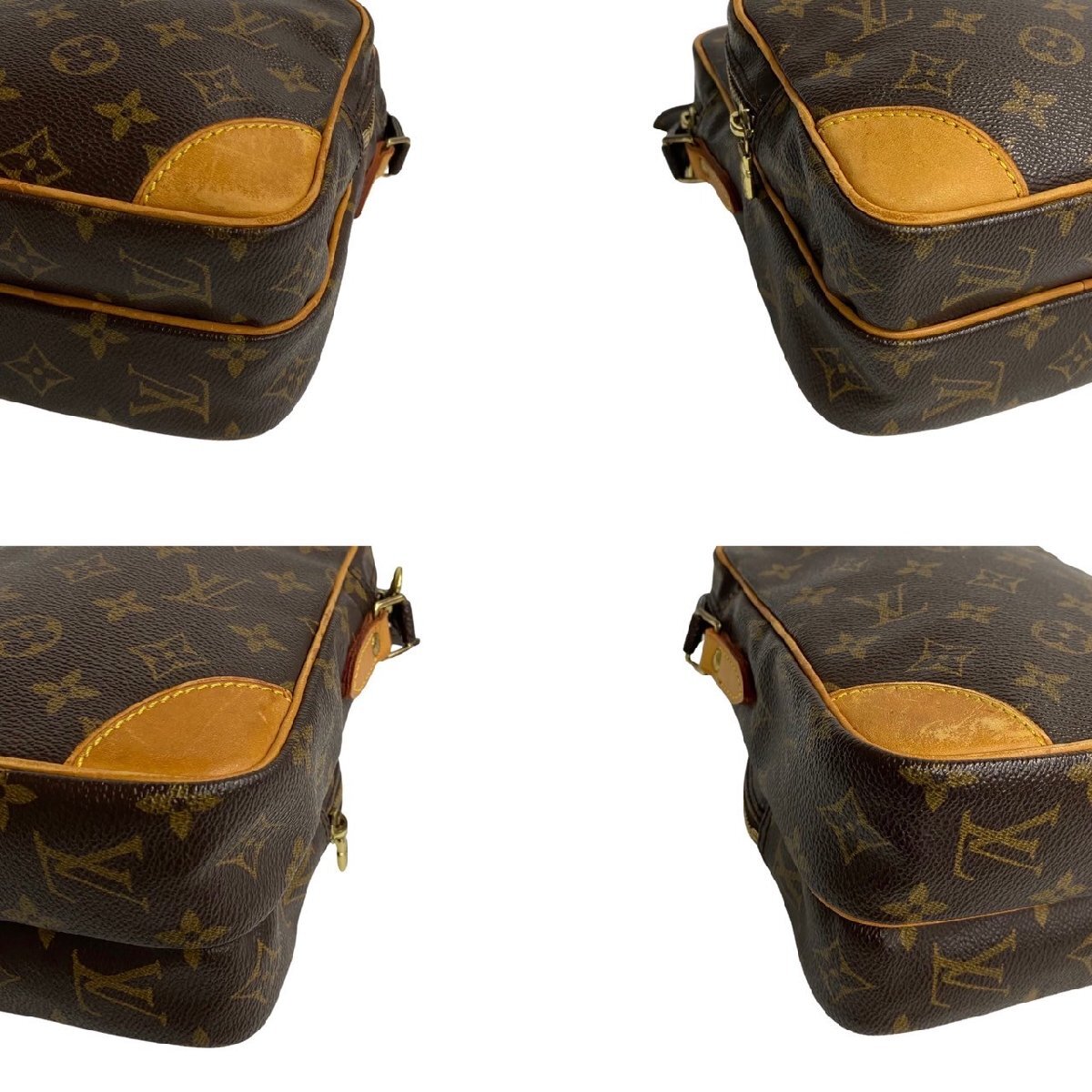 極 美品 LOUIS VUITTON ルイヴィトン ヴィンテージ アマゾン モノグラム レザー 本革 ミニ ショルダーバッグ サコッシュ ブラウン 98003_画像7