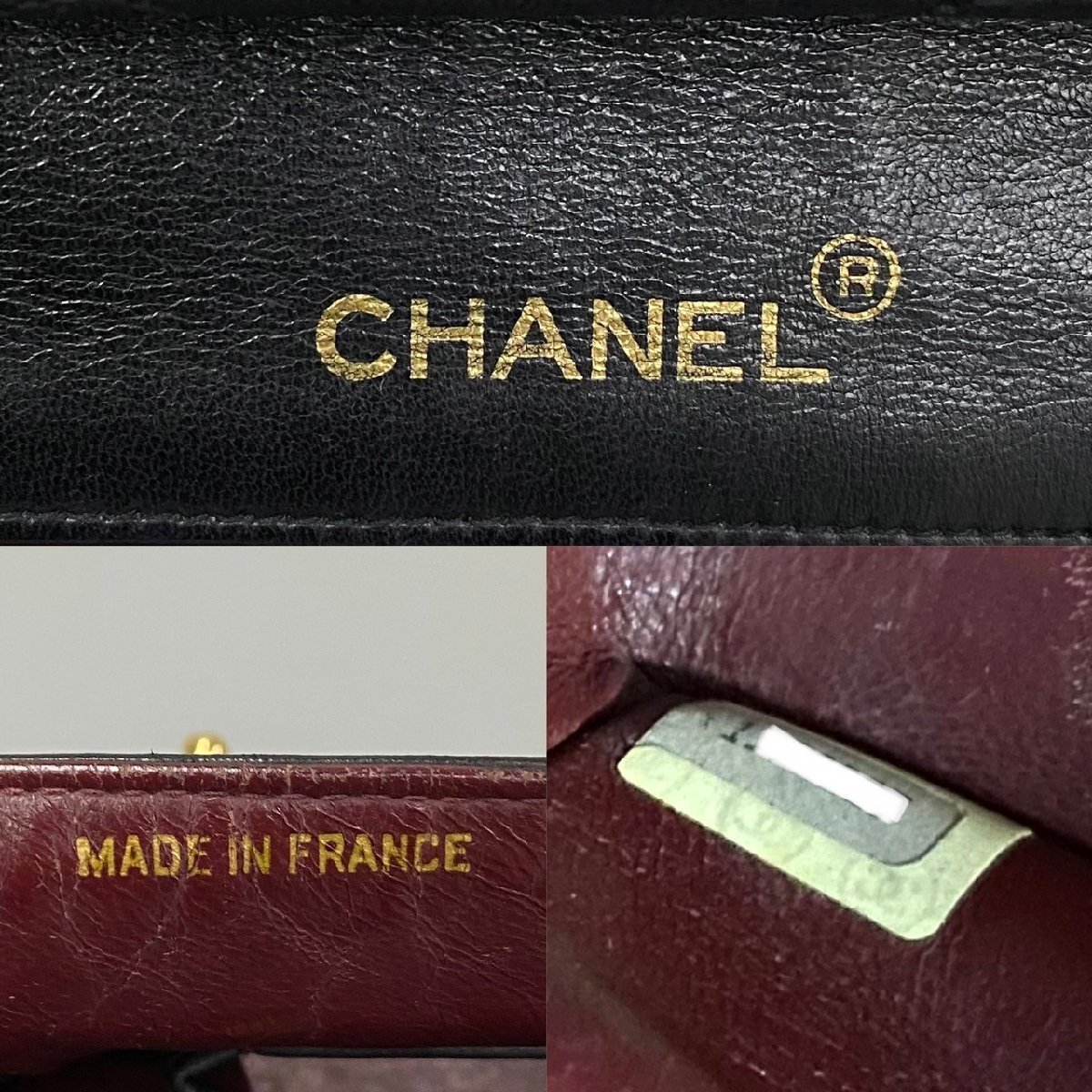 1円 極 美品 シール有 1番台 CHANEL シャネル マトラッセ Wチェーン 27cm ラムスキン レザー ハンドバッグ ショルダーバッグ 32644の画像3