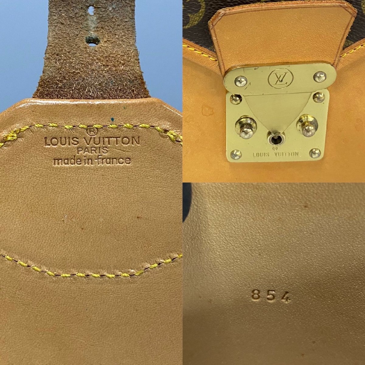 1円 極 美品 LOUIS VUITTON ルイヴィトン モノグラム サックビファス レザー 本革 2way ショルダーバッグ ハンドバッグ ブラウン 26011_画像2