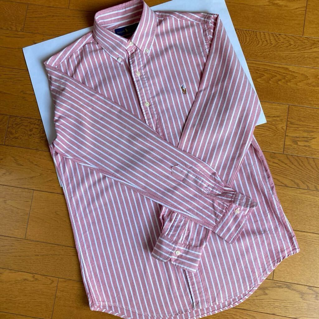 ラルフローレン☆メンズ長袖シャツ☆オックスフォード生地☆CLASSIC FIT☆ラベンダー・白色☆サイズUS S（M）_画像3