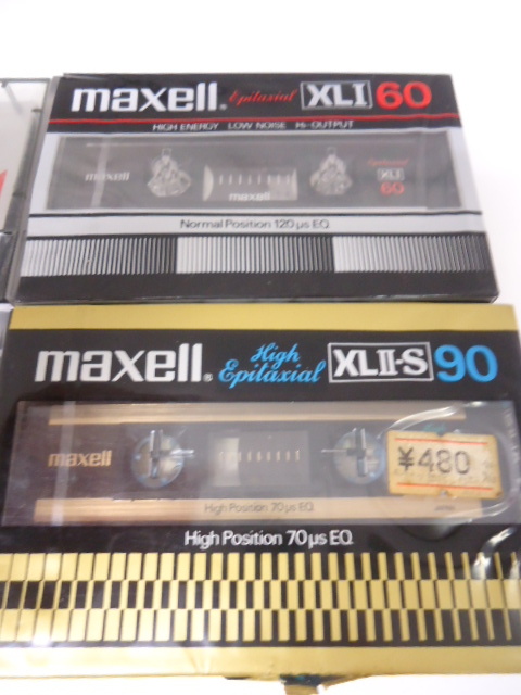 レトロ カセットテープ　maxell XLI-S 60 XLI60 XLⅡ-S90 MX60 4本 セット 中古 _画像3