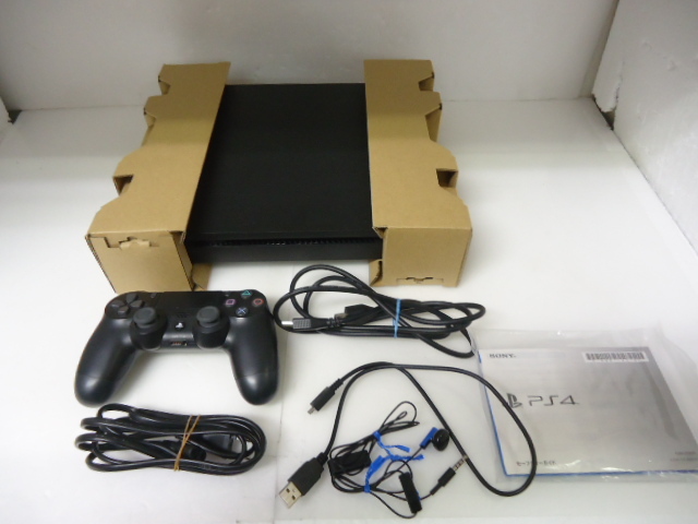 中古品 ゲーム プレイステーション4 PS4本体 CUH-2100A ジェットブラック 500GB 動作品 ＋ ソフト 多数 セット_画像3