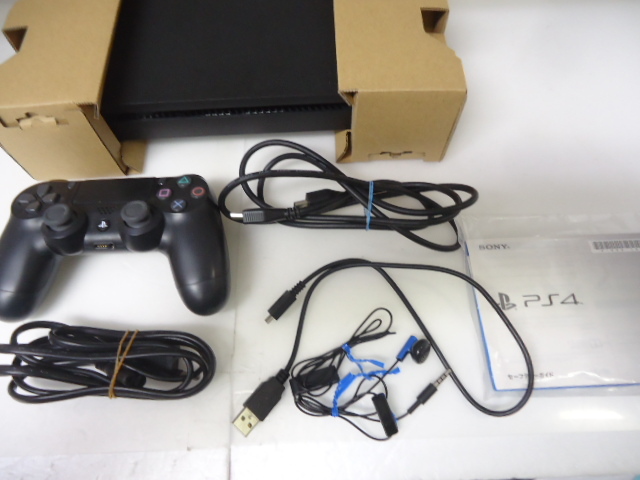 中古品 ゲーム プレイステーション4 PS4本体 CUH-2100A ジェットブラック 500GB 動作品 ＋ ソフト 多数 セット_画像5