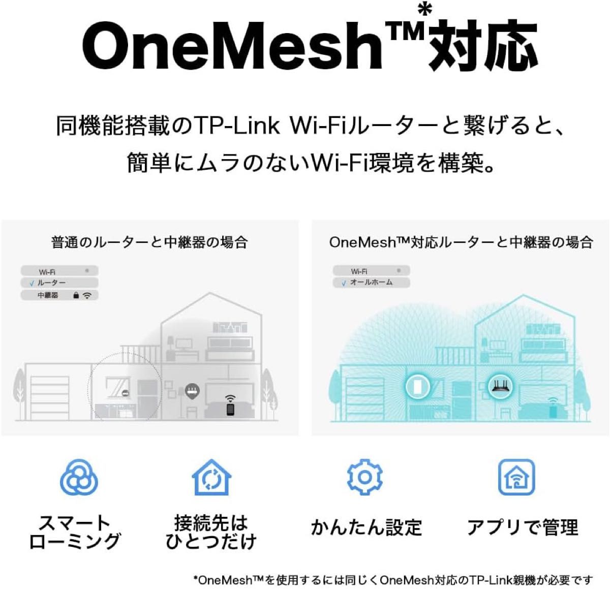 TP-Link AX3000 Wi-Fi 6中継器 RE700X 