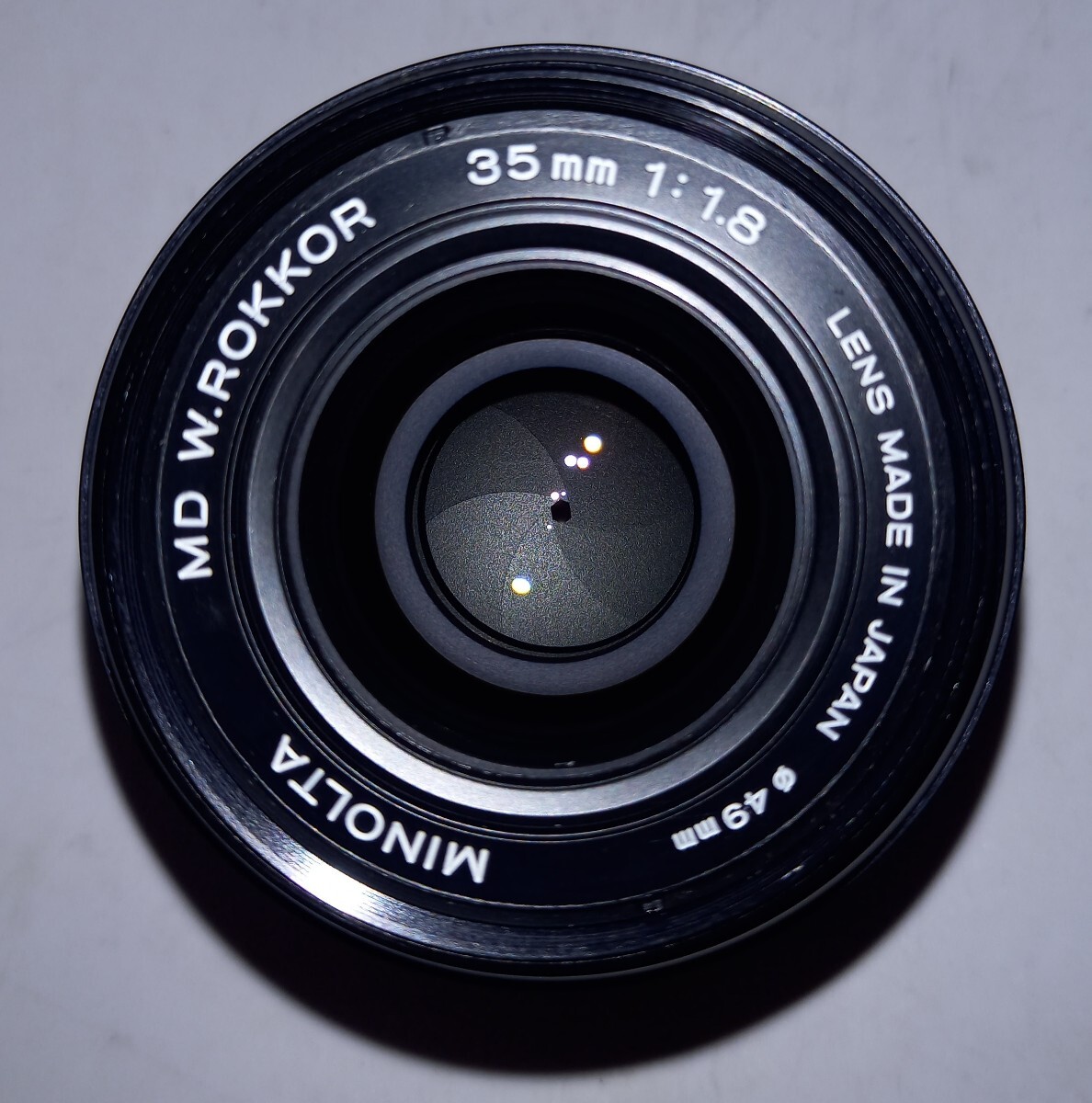 ■防湿庫保管品 MINOLTA MD W.ROKKOR 35mm F1.8 単焦点 広角レンズ MDマウント カメラ ミノルタ_画像7