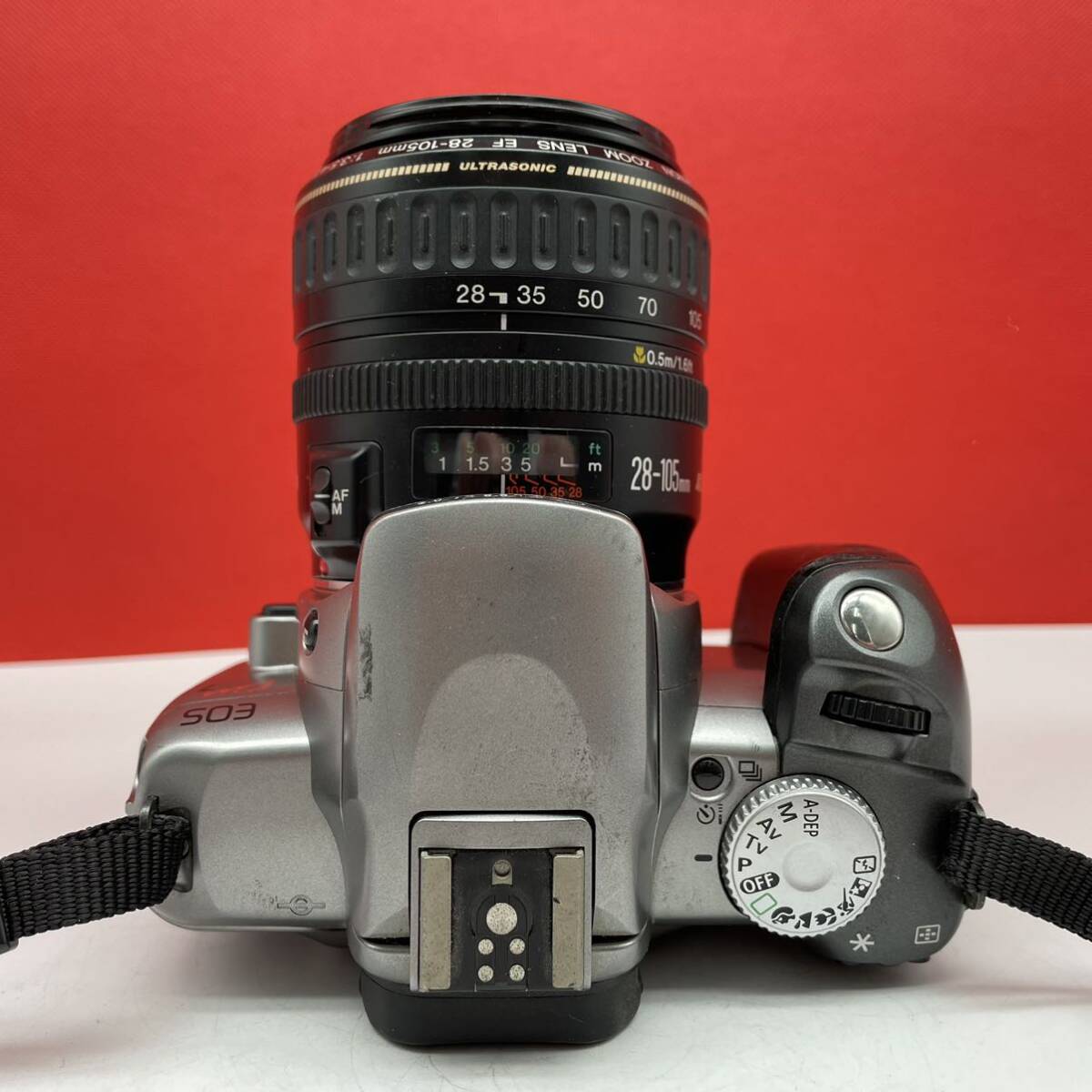 □ Canon EOS Kiss7 フィルムカメラ 一眼レフカメラ Canon ZOOM LENS EF 28-105mm F3.5-4.5 ULTRASONIC レンズ 通電確認済 現状品 キャノン_画像5