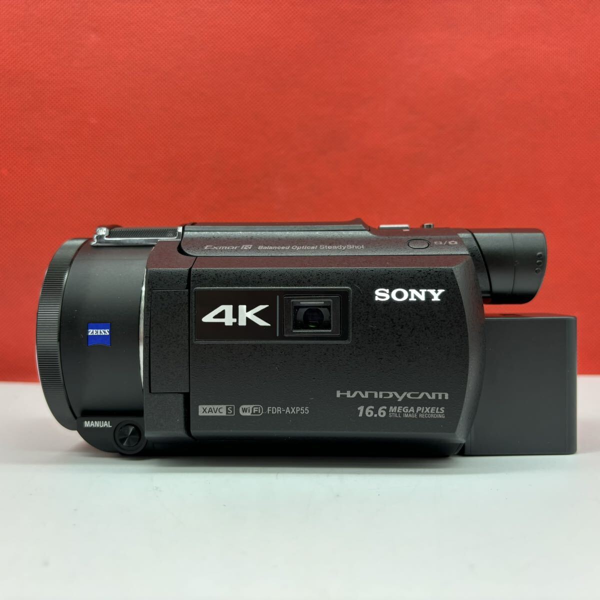 ◆ SONY FDR-AXP55 デジタルビデオカメラ ハンディカム ブラック ZEISS Vario-Sonnar T* 2.0/4.4-88 通電確認済 ソニー_画像2