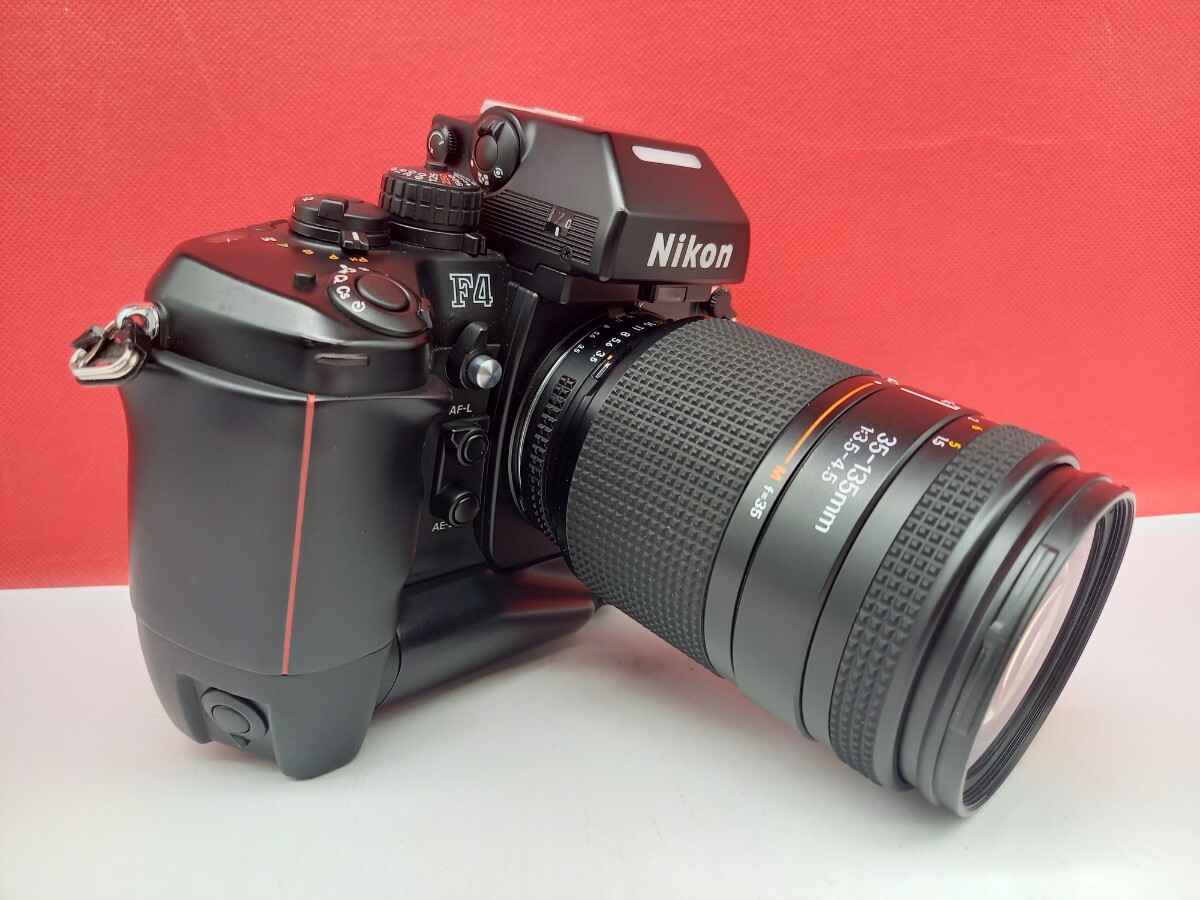 ■防湿庫保管品 Nikon F4 フィルム一眼レフカメラ ボディ AF NIKKOR 35-135/3.5-4.5 レンズ 動作確認済 シャッター、露出計OK ニコン_画像4