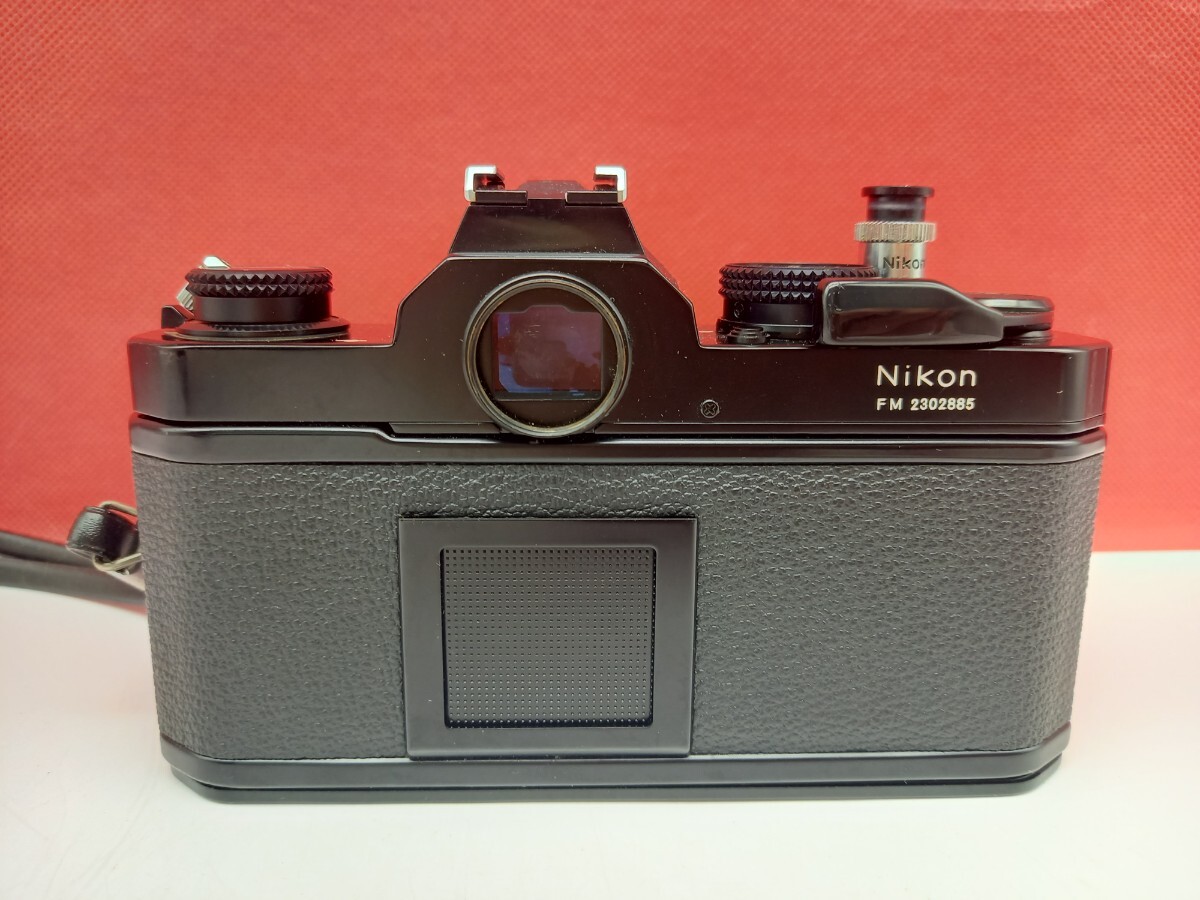 ■ Nikon FM ボディ NIKKOR-S.C Auto 50mm F1.4 レンズ 一眼レフフィルムカメラ シャッターOK 現状品ブラック ニコン_画像3