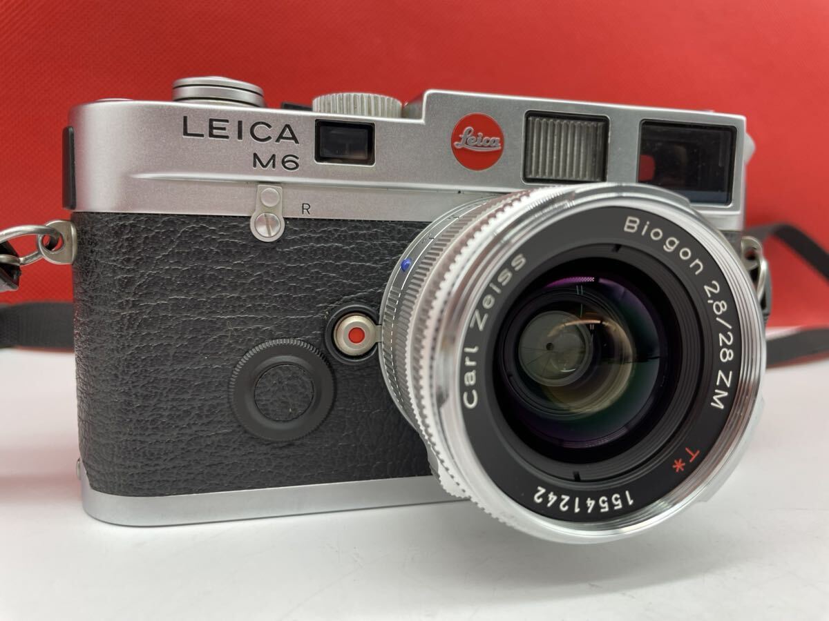 ＊ 【防湿庫保管品】 Leica M6 シルバー フィルムカメラ レンジファインダー Carl Zeiss Biogon 2.8/28 ZM T* レンズ 動作確認済 ライカ_画像4