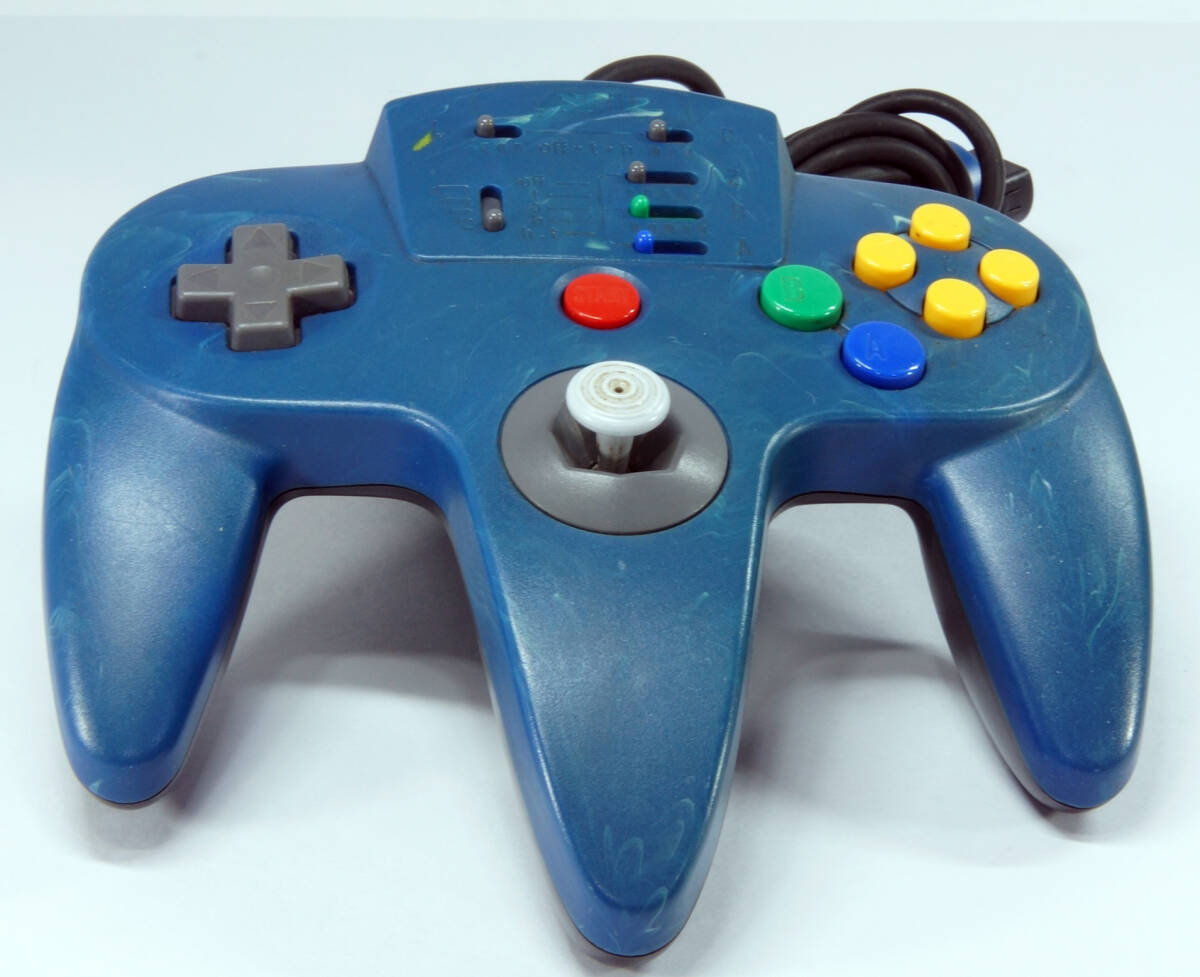 08-05(中古)NINTENDO64 ニンテンドー64　アスキーパッド連射コントローラー　ブルー