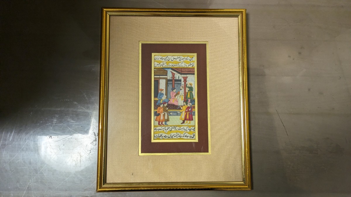 古画 イスラム絵画 細密画 ミニアチュール 挿絵 インド 肉質緻密画 214 ペルシャ ムガル絵画